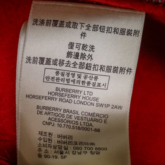 Burberry Brit Red Wool Hooded Coat - Picture 14 of 16